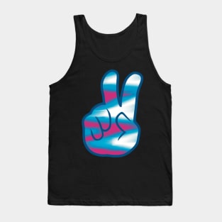 Peace Hand Sign Tie Dye Tank Top